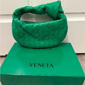 BOTTEGA VENETA MINI JODIE Leather Hobo Bag PARAKEET